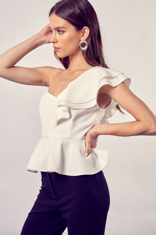 The Ultimate One Shoulder Peplum Top