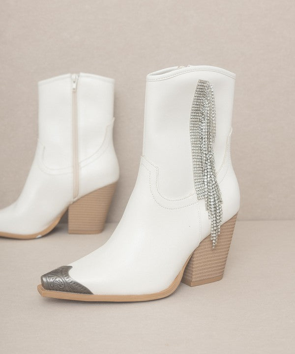 Kai - Rhinestone Fringe Boots