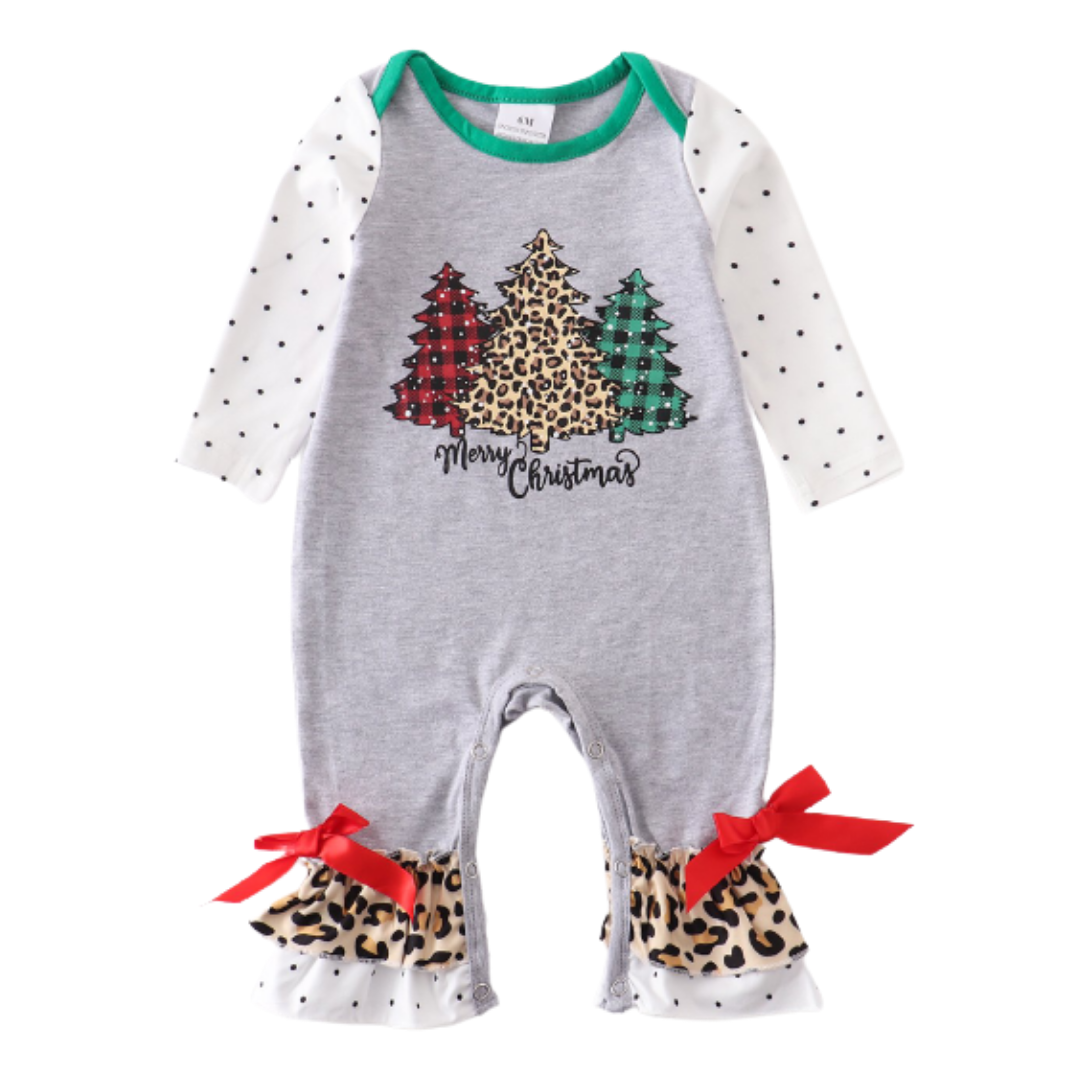 Infant & Toddler Christmas Tree Ruffle Romper