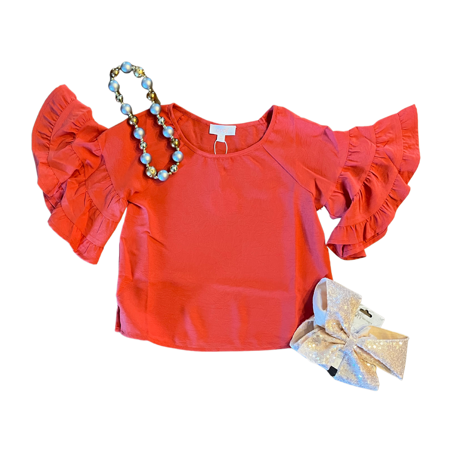 Mommy & Me Tiered Ruffle Bell Sleeve Top